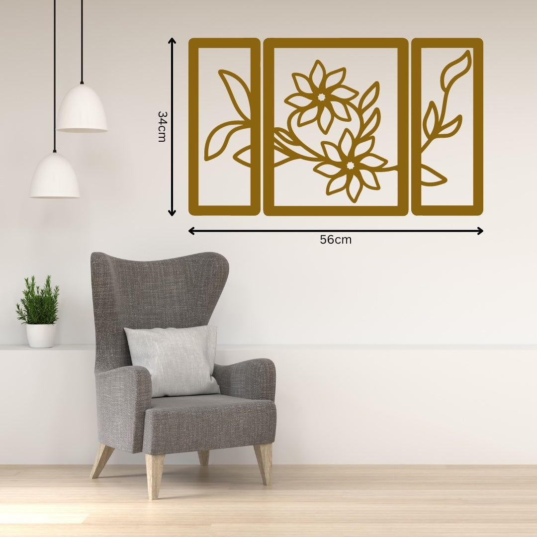 Wall Sculpture for Home and Office Wall in Floral Design